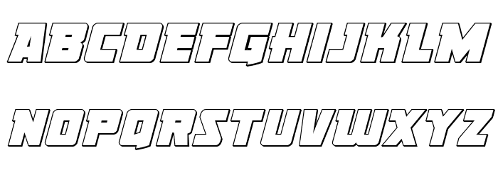 Liberty Legion Outline Italic Font LOWERCASE