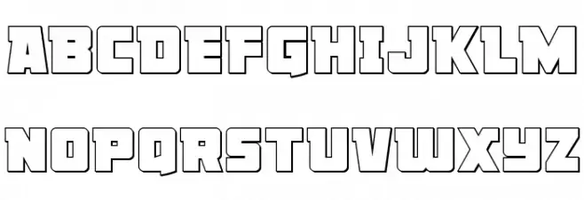 Liberty Legion Outline Schriftart Groß