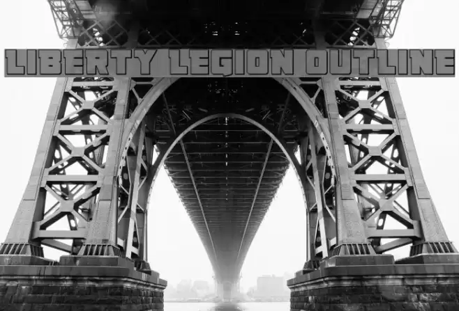 Liberty Legion Outline Font examples