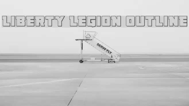 Liberty Legion Outline Font examples