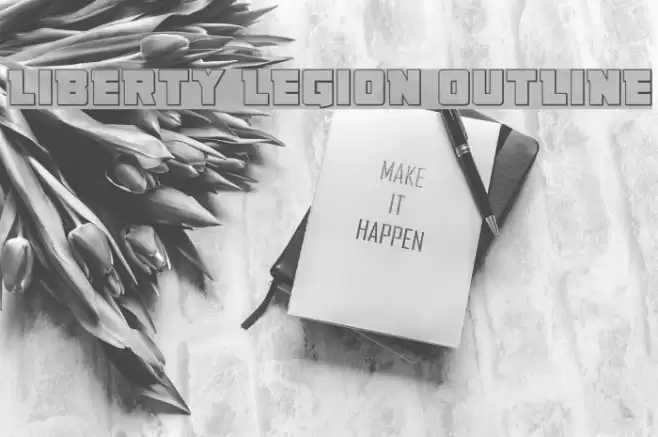 Liberty Legion Outline Font examples