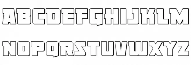 Liberty Legion Outline Caratteri MINUSCOLO