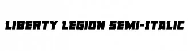 Liberty Legion Semi-Italic  Скачать бесплатные шрифты