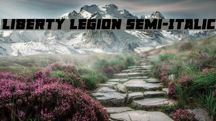 Liberty Legion Semi-Italic Font examples