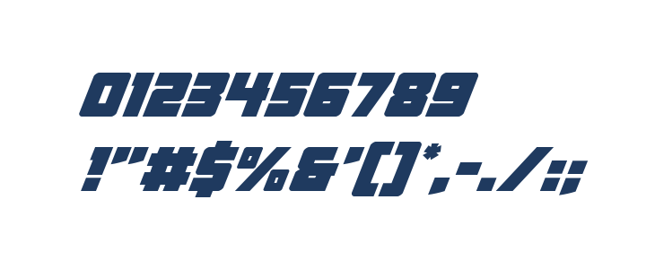 Liberty Legion Super-Italic Other Characters