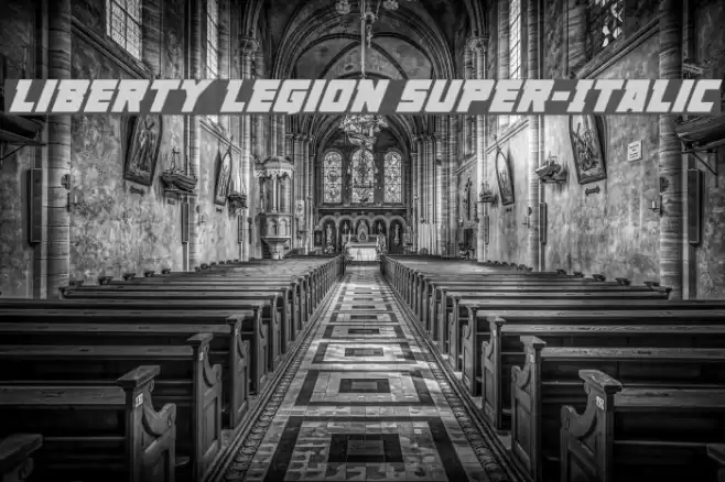 Liberty Legion Super-Italic Font examples