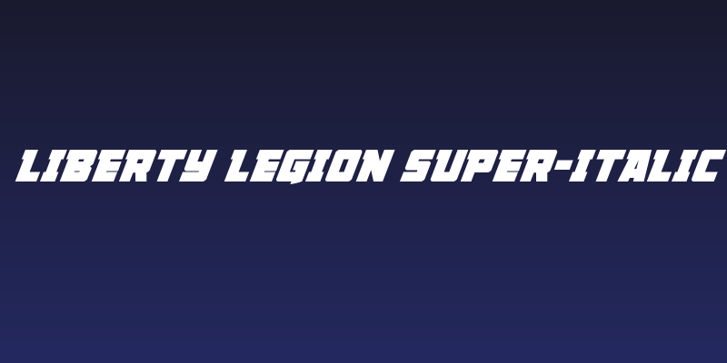 Liberty Legion Super-Italic Social Header