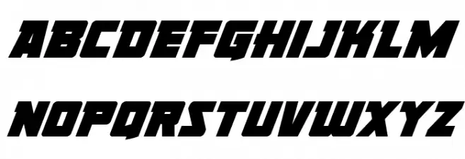 Liberty Legion Super-Italic Font LOWERCASE