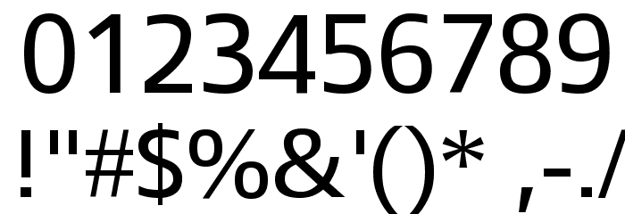 Liberty Sans Regular Font OTHER CHARS