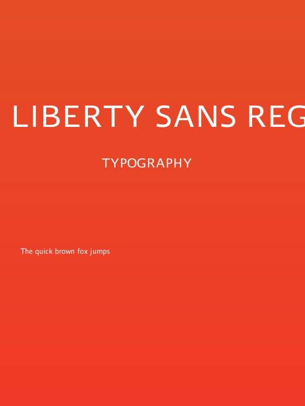 Liberty Sans Regular Poster