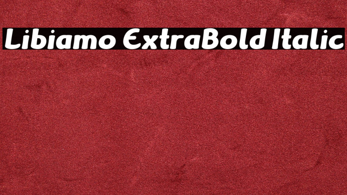 Libiamo ExtraBold Italic Example 2