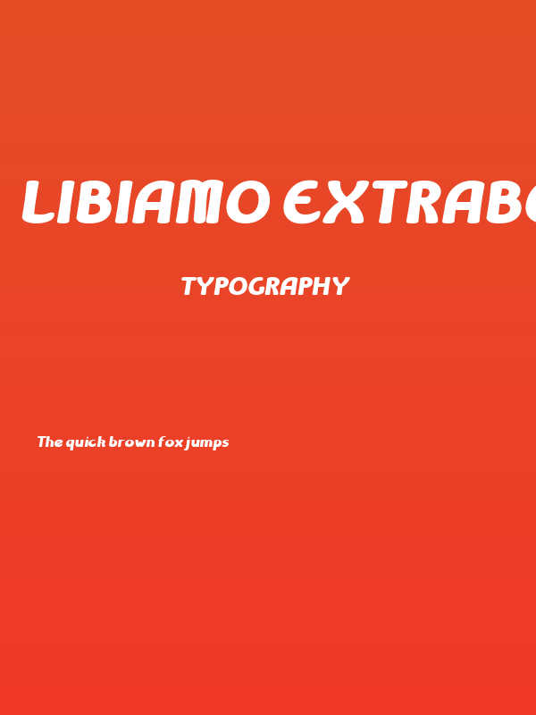 Libiamo ExtraBold Italic Poster
