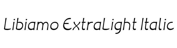 Libiamo ExtraLight Italic  Free Fonts Download