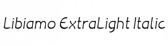Libiamo ExtraLight Italic  免费字体下载