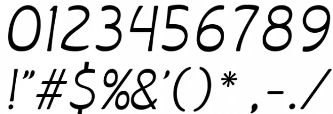 Libiamo ExtraLight Italic Font OTHER CHARS