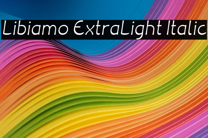 Libiamo ExtraLight Italic Example 1