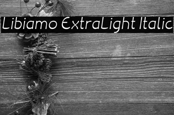 Libiamo ExtraLight Italic Font examples