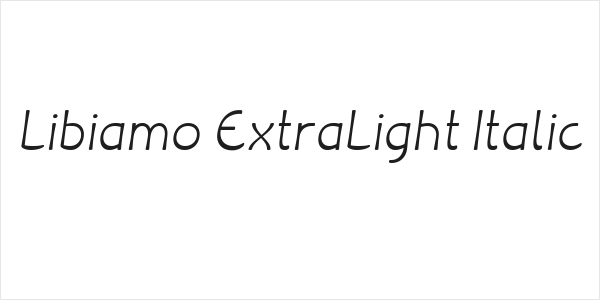 Libiamo ExtraLight Italic Logo