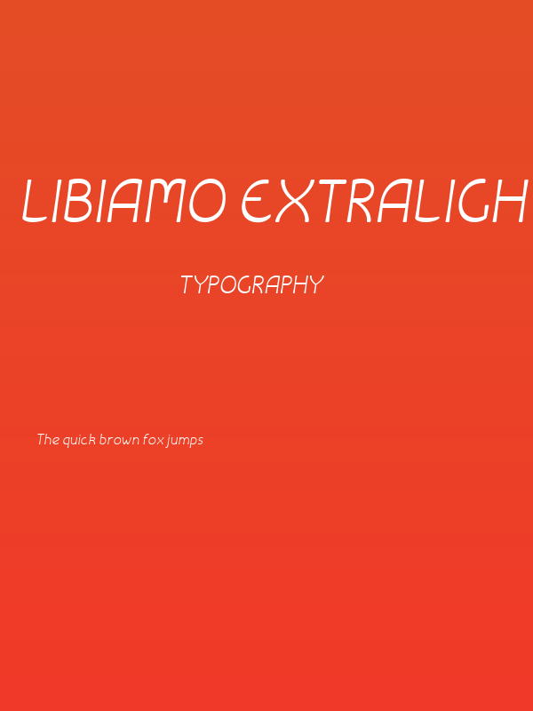 Libiamo ExtraLight Italic Poster
