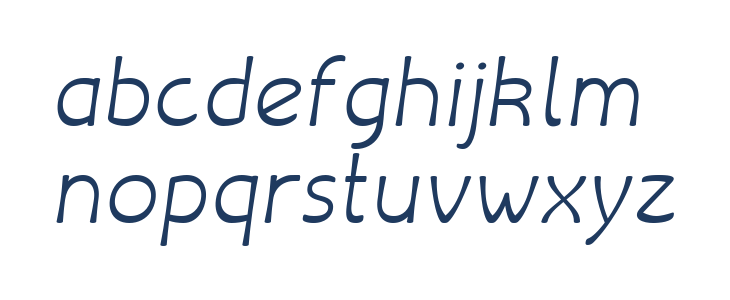 Libiamo ExtraLight Italic Lowercase