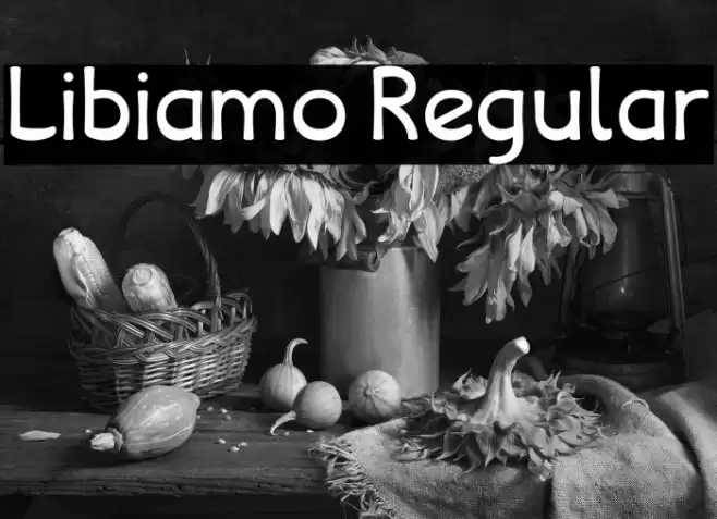 Libiamo Regular Font examples