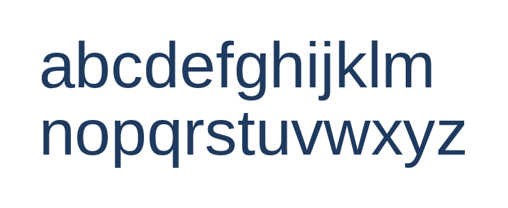 LibraSans Lowercase