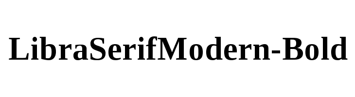 LibraSerifModern-Bold Fuentes
