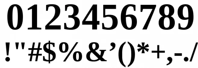 LibraSerifModern-Bold Font OTHER CHARS