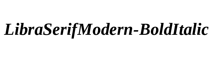 LibraSerifModern-BoldItalic Fuentes