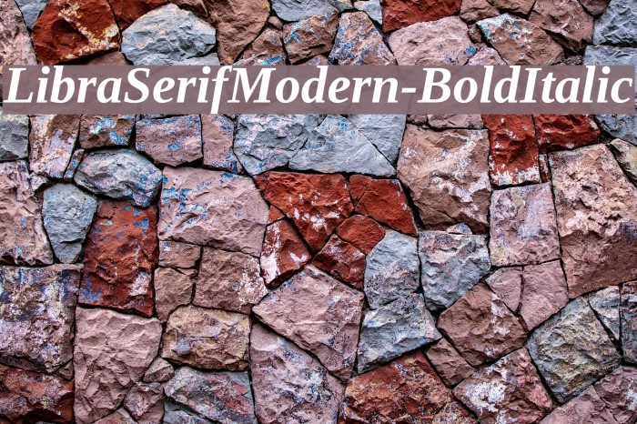 LibraSerifModern-BoldItalic Fuentes examples