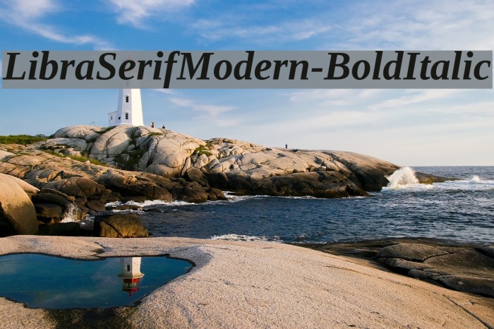 LibraSerifModern-BoldItalic Fuentes examples