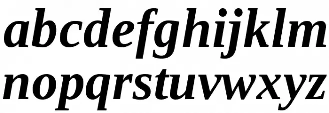 LibraSerifModern-BoldItalic Font LOWERCASE