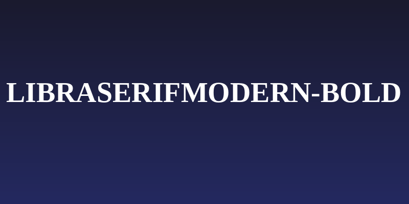 LibraSerifModern-Bold Social Header