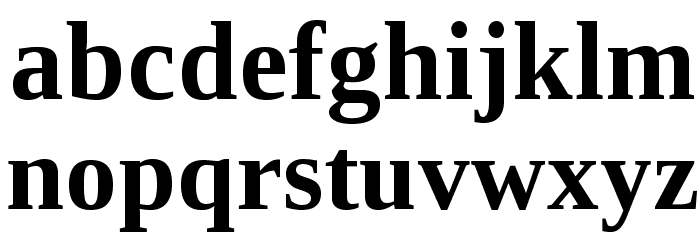 LibraSerifModern-Bold Font LOWERCASE