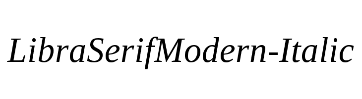 LibraSerifModern-Italic Font