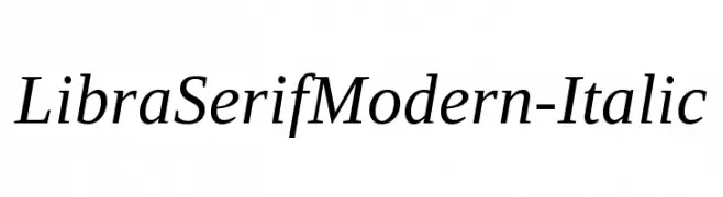 LibraSerifModern-Italic  フリーフォントのダウンロード