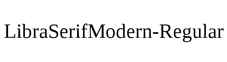 LibraSerifModern-Regular Font