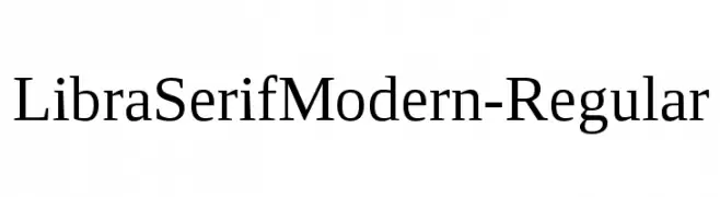 LibraSerifModern-Regular  Fuentes Gratis Descargar