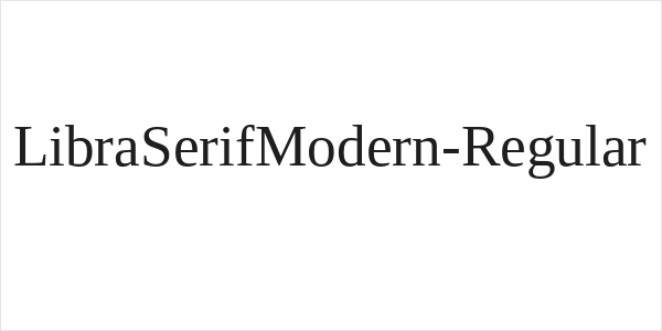 LibraSerifModern-Regular Logo