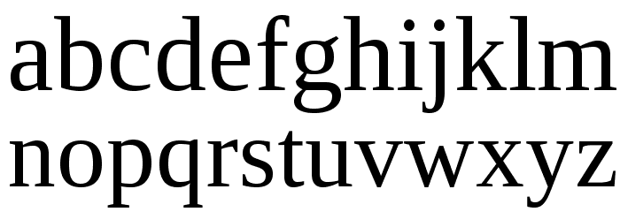 LibraSerifModern-Regular Font LOWERCASE