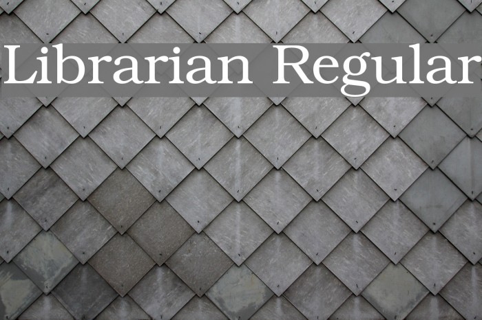 Librarian Regular لخطوط تنزيل examples
