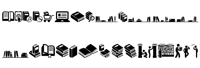 Library Font LOWERCASE