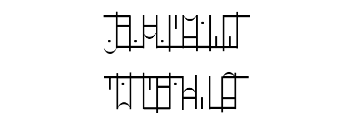 Library Font LOWERCASE