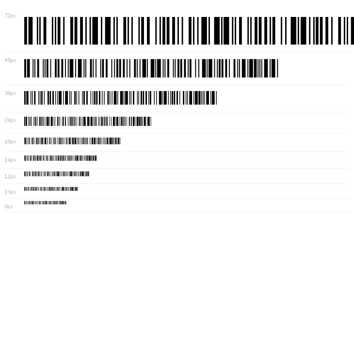 Libre Barcode 128 Regular Waterfall