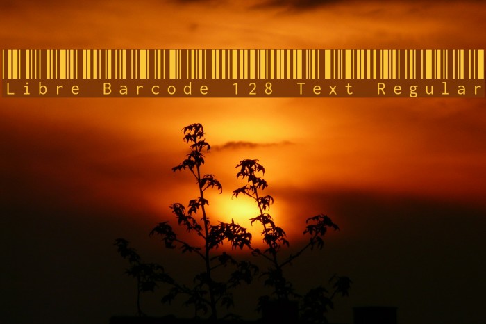 Libre Barcode 128 Text Regular Font examples