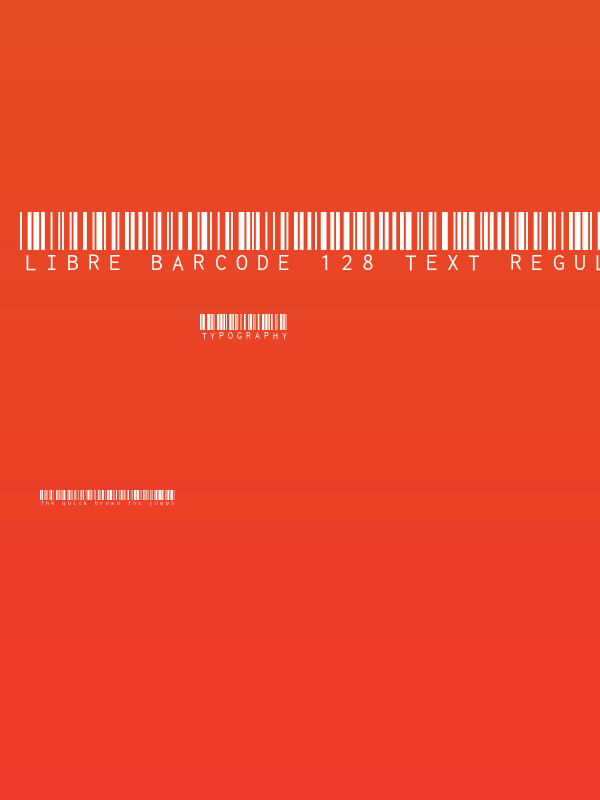 Libre Barcode 128 Text Regular Poster