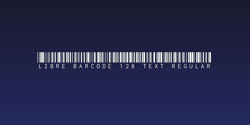 Libre Barcode 128 Text Regular Social Header
