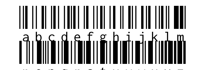 Libre Barcode 128 Text Regular Font LOWERCASE