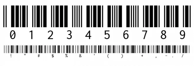 Libre Barcode 39 Extended Text Regular Font OTHER CHARS