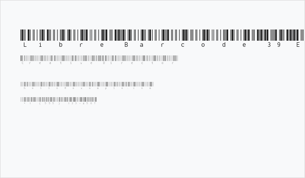 Libre Barcode 39 Extended Text Regular Business Card